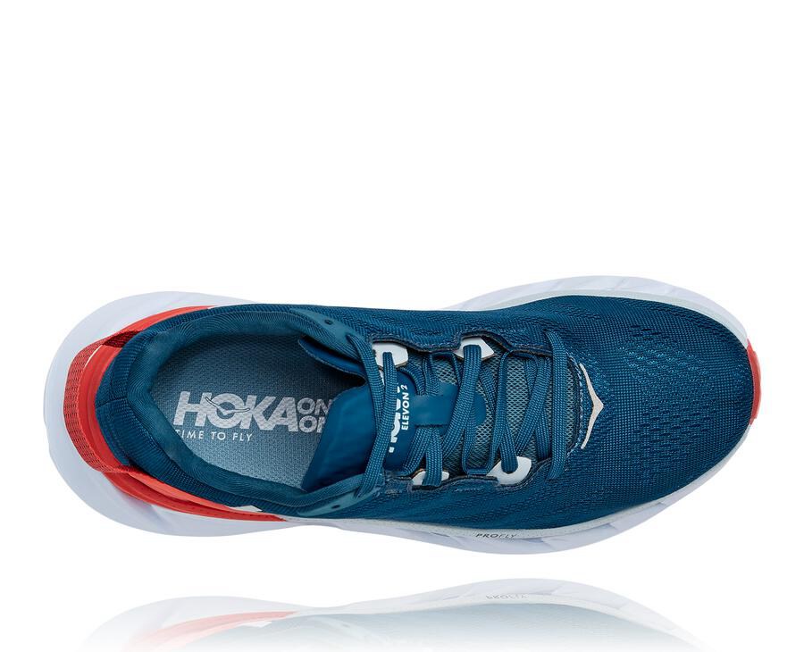 Hoka One One Hardloopschoenen Dames - Elevon 2 - Donkerblauw/Wit - WU1243689